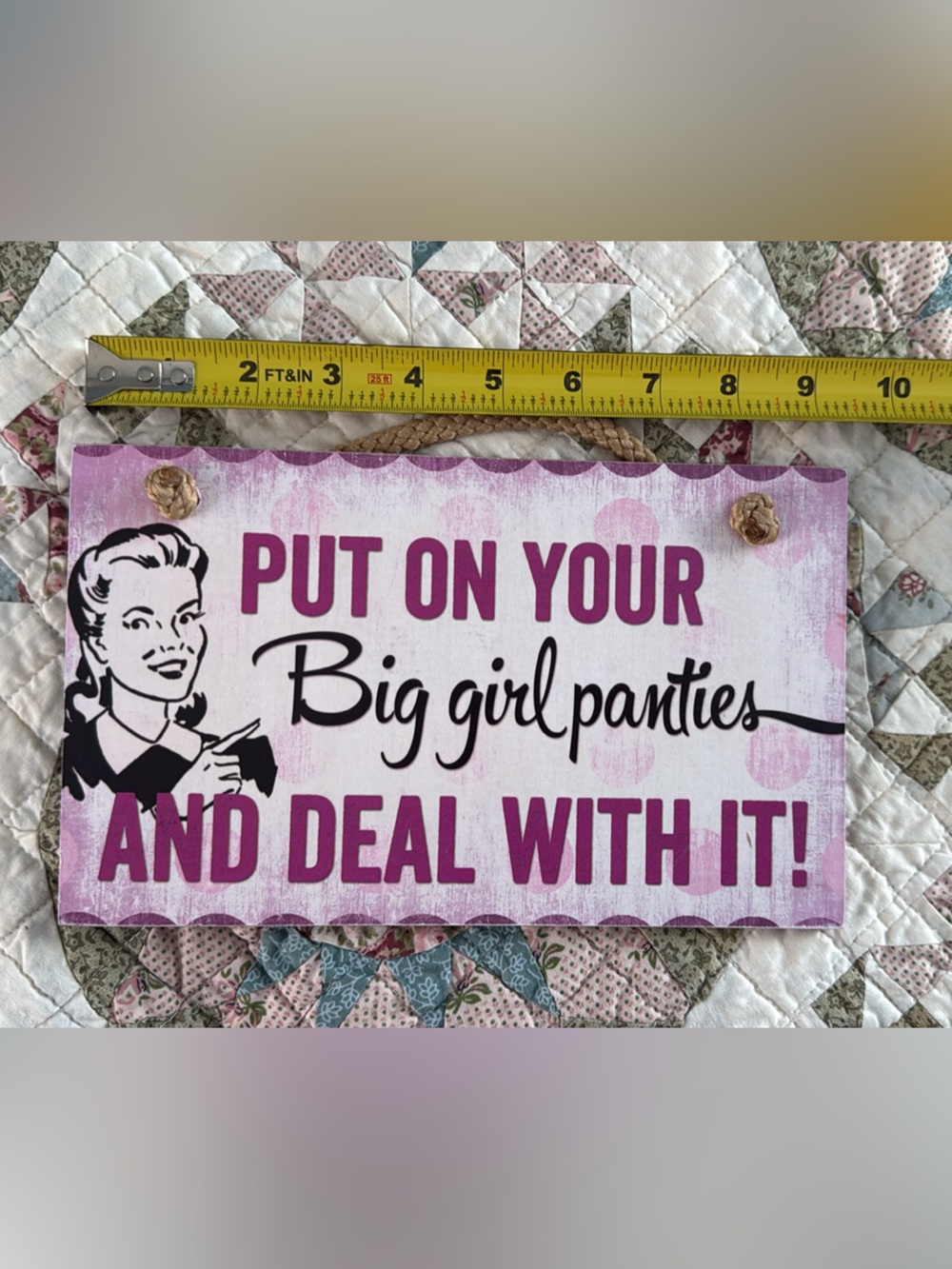 Put On Your Big Girl Panties Pink Wall Sign - Home Wall Decor